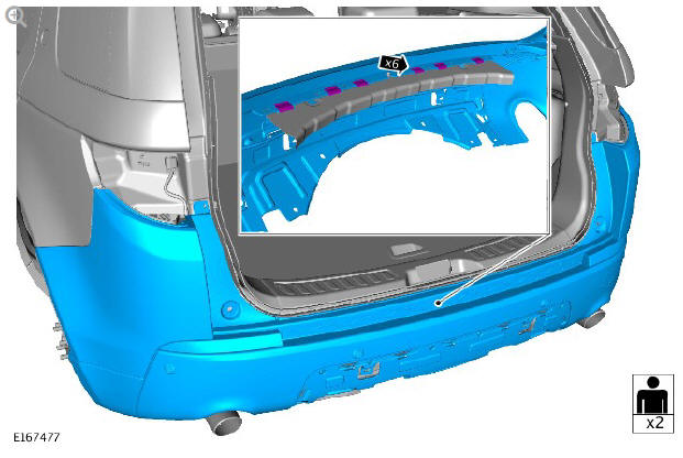 Rear bumper cover (G1780371) removal and installation