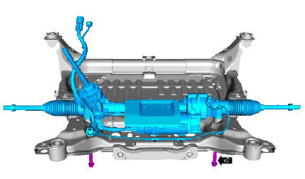 Uni-body, subframe and mounting system front subframe (G2028440) - Removal 