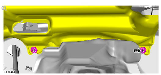 Front end body panels secondary bulkhead centre panel - ingenium I4 2.0l diesel (G1893371) removal and installation