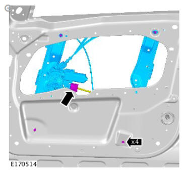 Front door window regulator and motor (G1805061) removal and installation