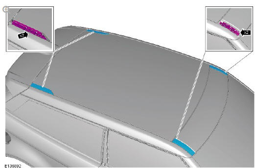 Glass roof panel (G1805062) - Removal