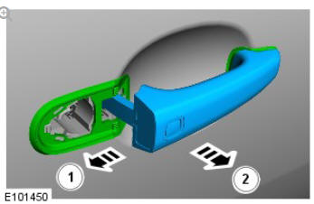 Exterior rear door handle (G1794533) removal and installation