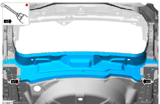 Rear end sheet metal repairs back panel inner (G1770945) - Installation