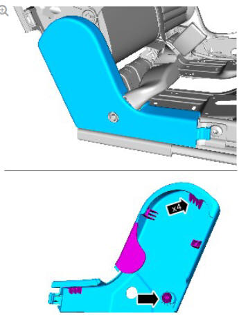 Rear center safety belt buckle (G1780795) removal and installation