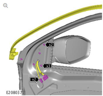 Rear view mirrors exterior mirror (G1785542) removal and installation