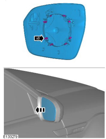 Rear view mirrors exterior mirror (G1785542) removal and installation