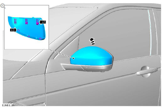 Rear view mirrors exterior mirror (G1785542) removal and installation