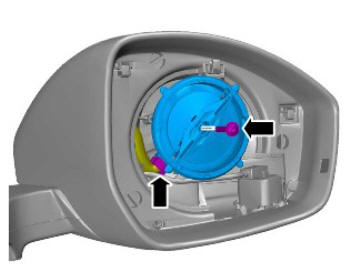 Rear view mirrors exterior mirror (G1785542) removal and installation