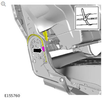 Rear center safety belt retractor (G1808246) - Removal