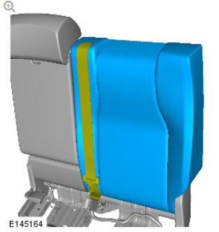 Rear center safety belt retractor (G1808246) - Removal