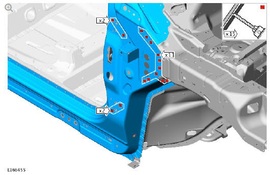Side panel sheet metal repairs side panel (G1770901) - Installation