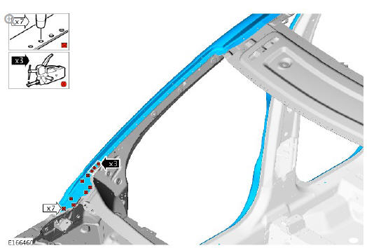 Side panel sheet metal repairs side panel (G1770901) - Installation