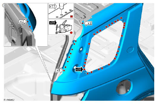 Side panel sheet metal repairs side panel (G1770901) - Installation