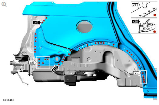 Side panel sheet metal repairs side panel (G1770901) - Installation