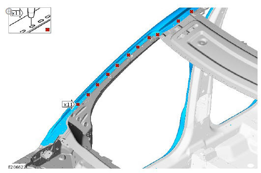 Side panel sheet metal repairs side panel (G1770901) - Installation
