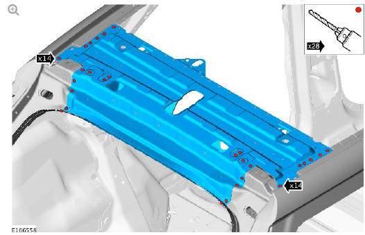 Roof sheet metal repairs roof rear header panel (G1770882) removal and installation
