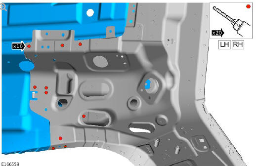 Roof sheet metal repairs roof rear header panel (G1770882) removal and installation