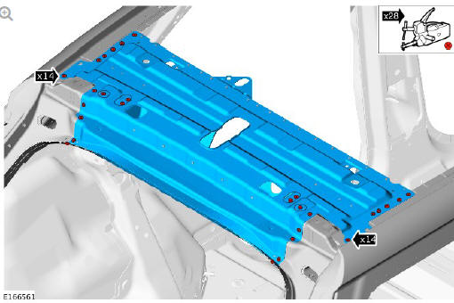 Roof sheet metal repairs roof rear header panel (G1770882) removal and installation
