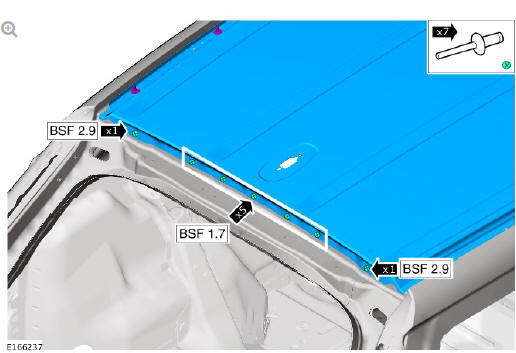 Roof sheet metal repairs roof panel (G1770876) - Installation