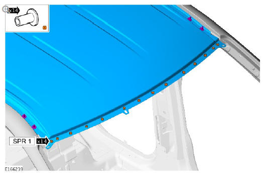 Roof sheet metal repairs roof panel (G1770876) - Installation
