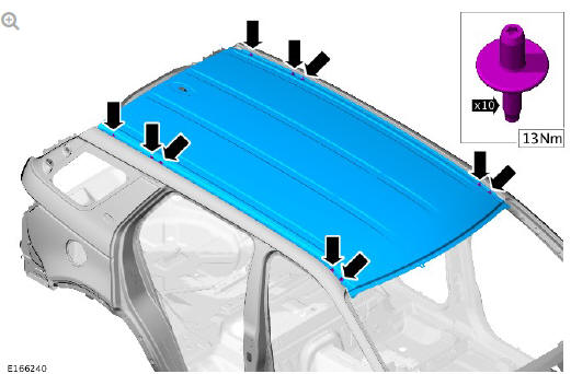 Roof sheet metal repairs roof panel (G1770876) - Installation