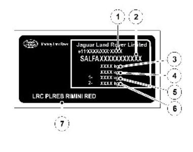 VIN Plate - UK, Europe and ROW