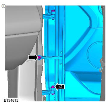 Body closures rear door (G1785718) removal and installation