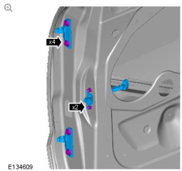Body closures rear door (G1785718) removal and installation