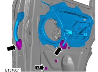 Body closures rear door (G1785718) removal and installation