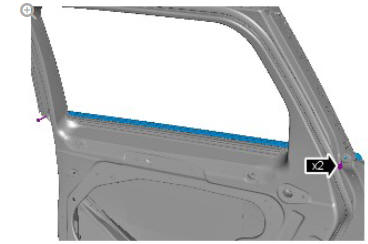 Body closures rear door (G1785718) removal and installation