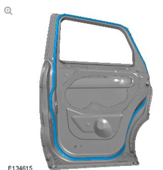 Body closures rear door (G1785718) removal and installation