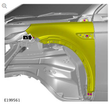 Vehicle specific information and tolerance checks fender alignment