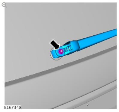 Rear window wiper pivot arm (G1780367) removal and installation