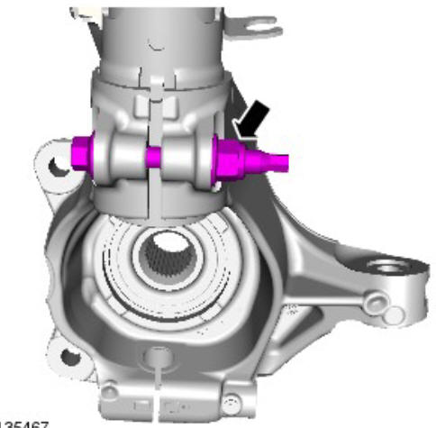 Front suspension wheel knuckle (G1778608) - Removal