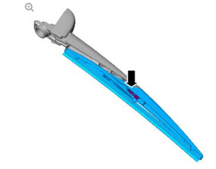 Rear window wiper pivot arm (G1780367) removal and installation