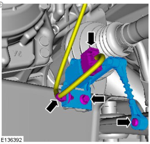 Vehicle dynamic suspension front suspension height sensor (G1426750) Removal and installation