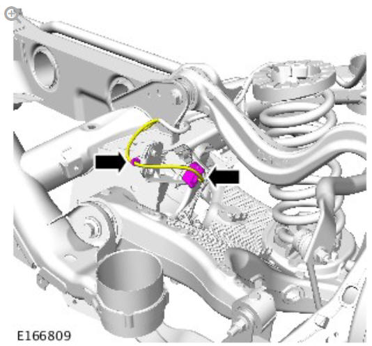Vehicle dynamic suspension rear suspension height sensor (G1779910) removal and installation