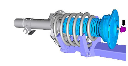 Front suspension front shock absorber (G1779642) - Installation