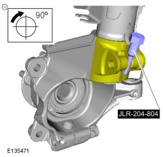 Front suspension wheel knuckle (G1778608) - Removal