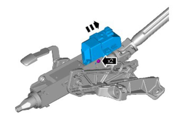 Steering column switches steering column lock module (G1351136) removal and installation