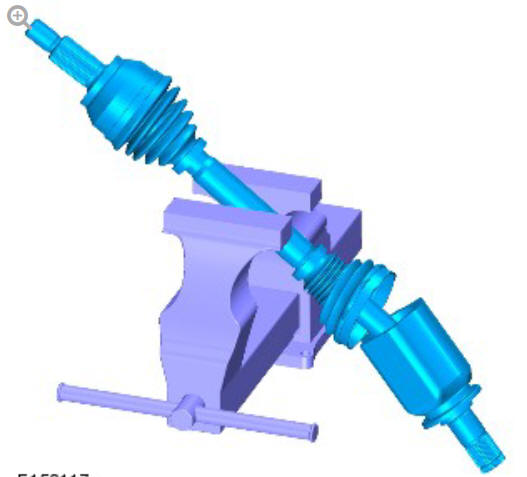 Front drive halfshafts inner constant velocity joint boot (G1794497)  - Removal