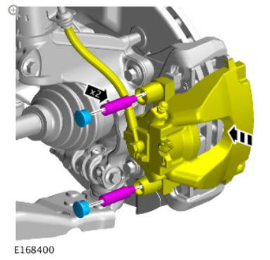Front disc brake brake pads (G1785103) removal and installation