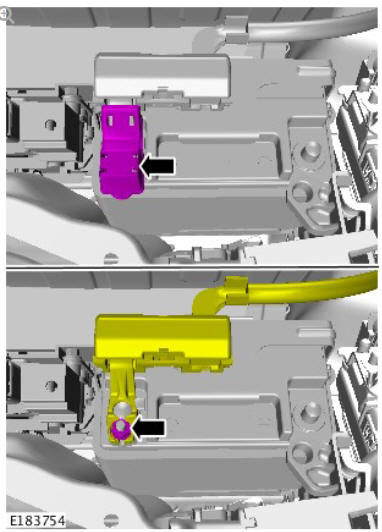 Auxiliary battery (G1913471) removal and installation