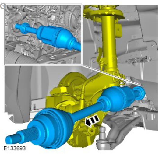 Front drive halfshafts front right halfshaft - RHD awd_lhd awd (G1794495) - Removal 