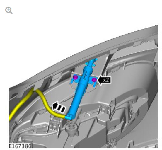 Headlamp washer jet (G1780361) removal and installation