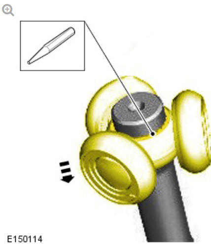 Front drive halfshafts inner constant velocity joint boot (G1794497)  - Removal