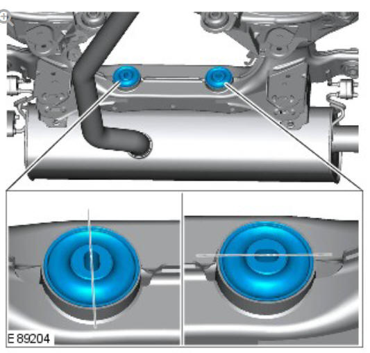 Rear drive axle_differential - Vehicles with- Active driveline differential rear bushing (G1781300) removal and installation