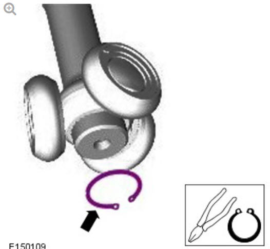 Front drive halfshafts inner constant velocity joint boot (G1794497)  - Removal