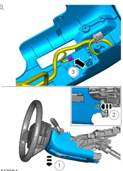 Steering column switches steering column multifunction switch (G1351134) removal and installation
