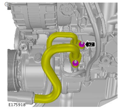 Climate control air conditioning compressor - Ingenium I4 2.0l diesel (G1885406) removal and installation